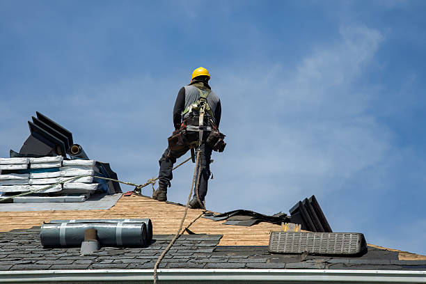 Professional Gutter Installation technician working in Matheson, CO